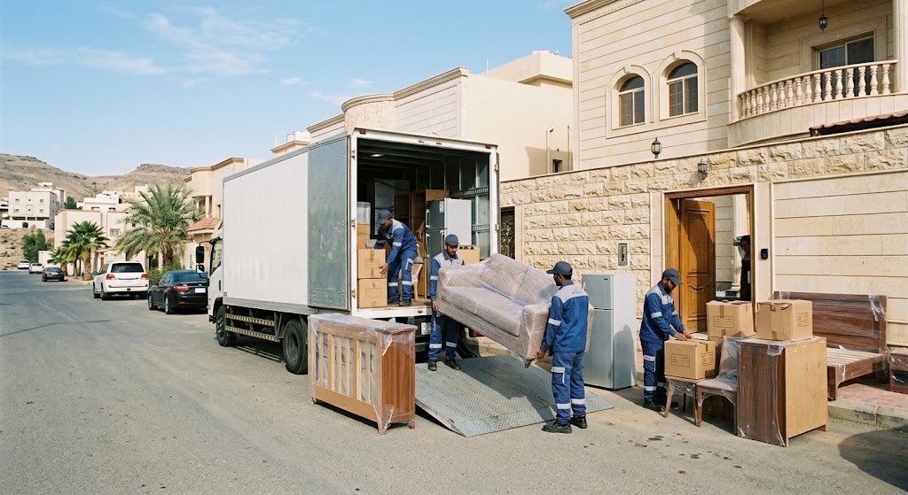 أرخص شركة نقل عفش حي عتود بخميس مشيط مع توفير خدمة الفك والتغليف