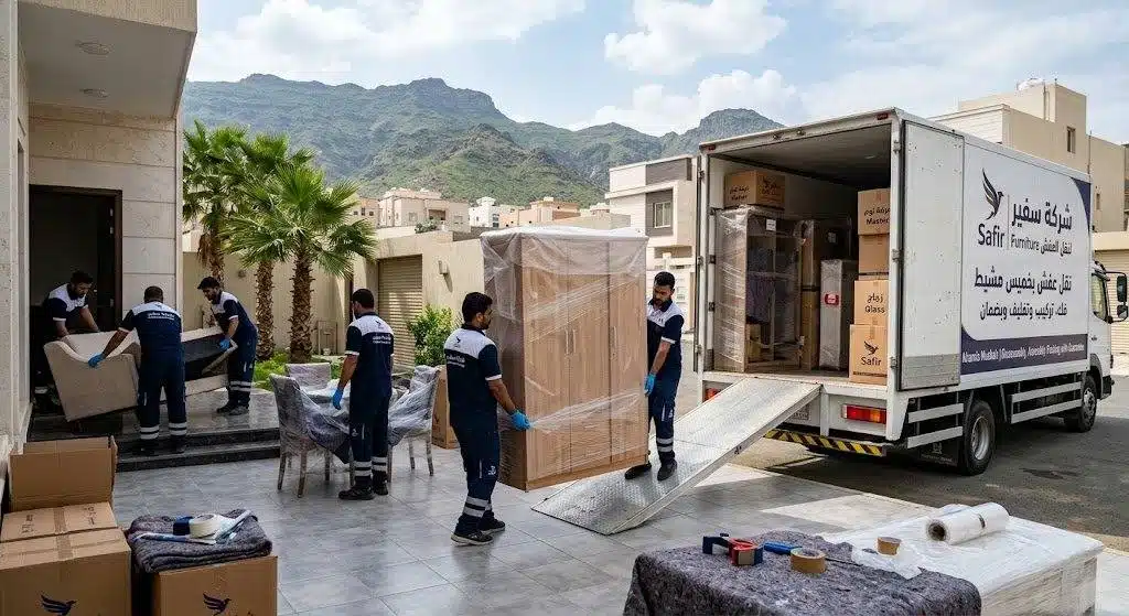 شركة سفير لنقل العفش والأثاث بخميس مشيط مع الفك والتركيب والتغليف بضمان